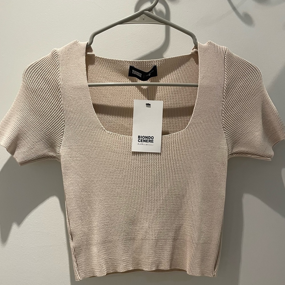 BIONDO CENERE cropped shirt